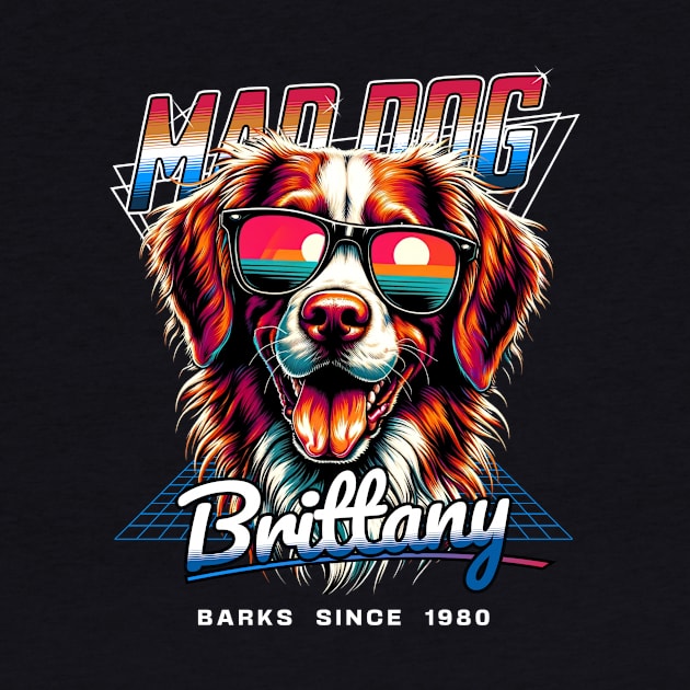 Mad Dog Brittany Dog by Miami Neon Designs